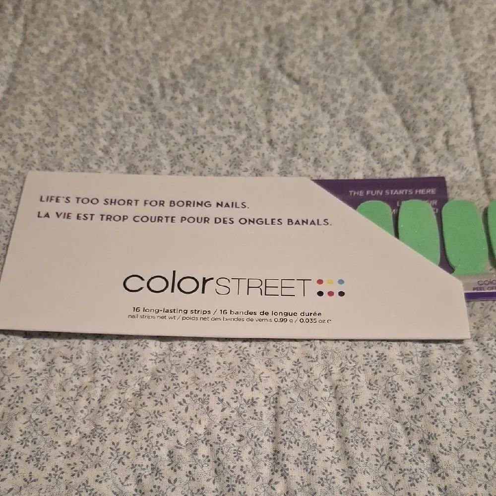 Color Street Mint Sprint Green Nail Strips
